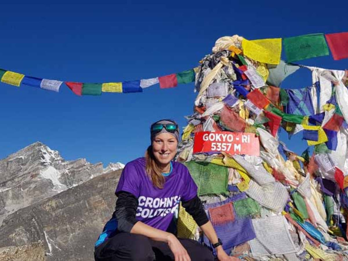 Woman with disorder that gives her chronic diarrhoea climbs Everest